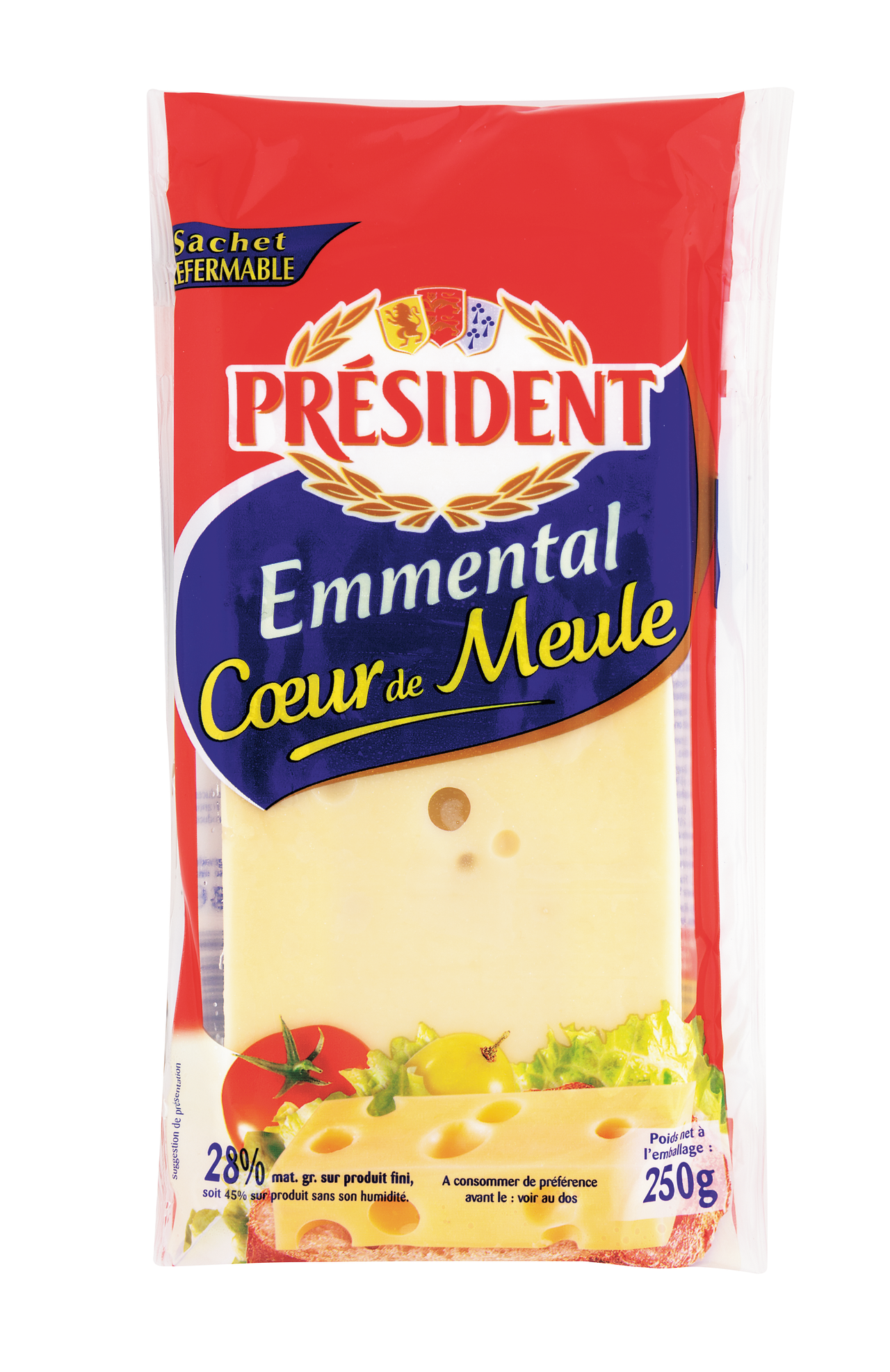 PRÉSIDENT queso emmental Francia paquete 250 g