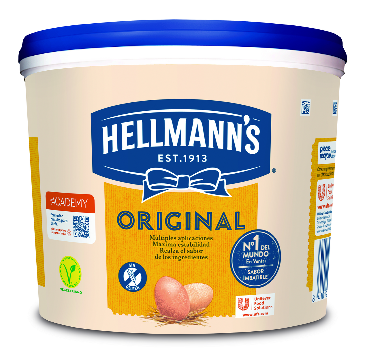 HELLMANN'S Mayonesa original en cubo 5 L