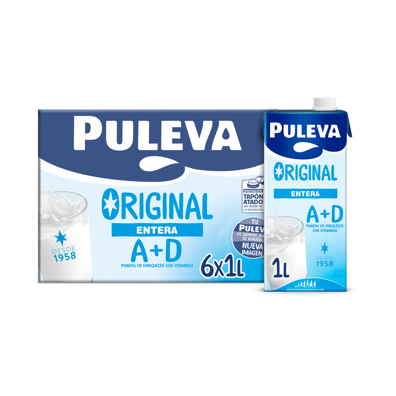Puleva Leche Entera Brik 6x1L