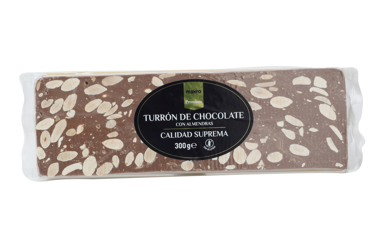 METRO Premium turrón chocolate y almendra 300g
