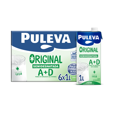 Puleva Leche Semidesnatada Brik 6x1L