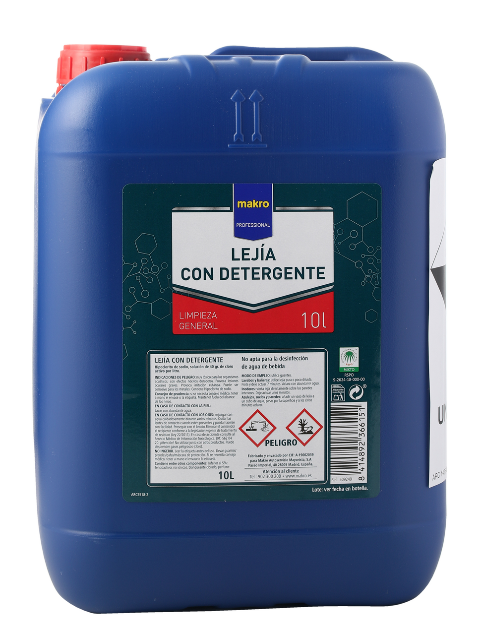 METRO PROFESSIONAL Lejía con detergente 10L