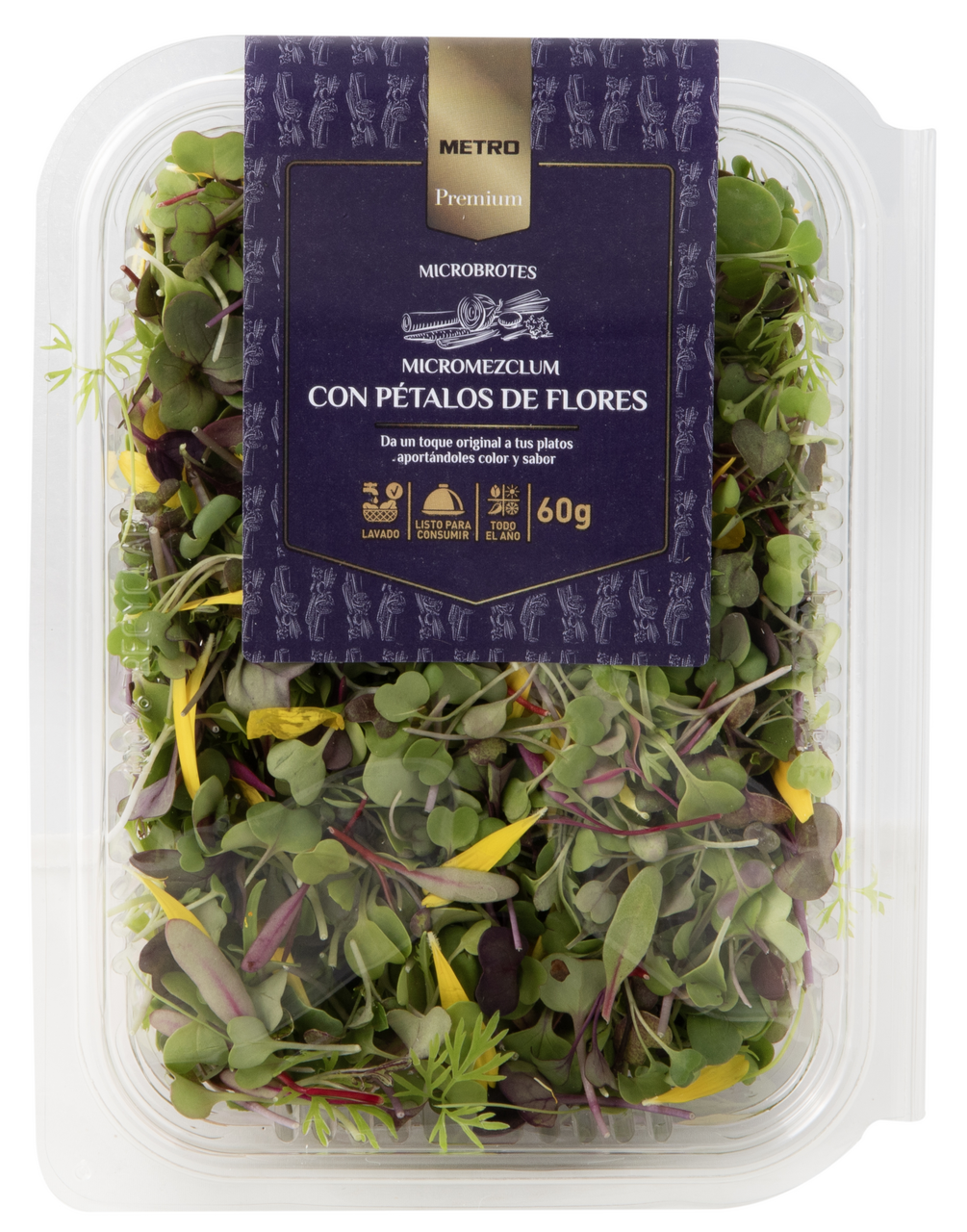 METRO Premium Micromezclum con flores bandeja 60g