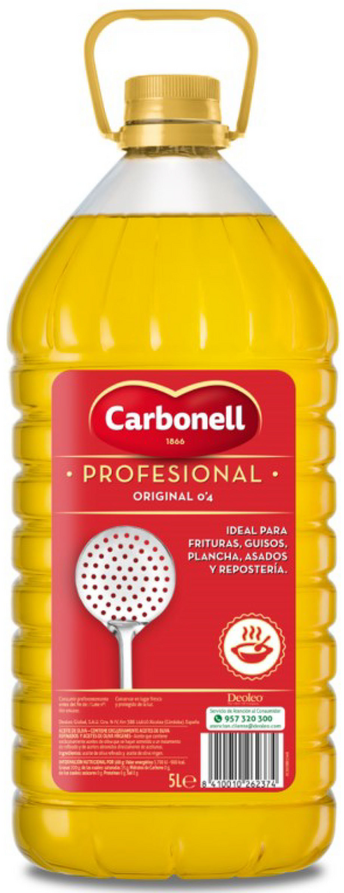 Carbonell Profesional. Aceite de oliva 0,4, bidón de 5 litros