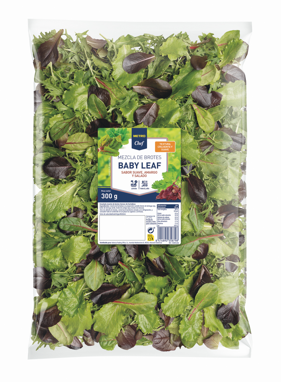 METRO Chef Lechuga Baby Leaf mixta bolsa 300g