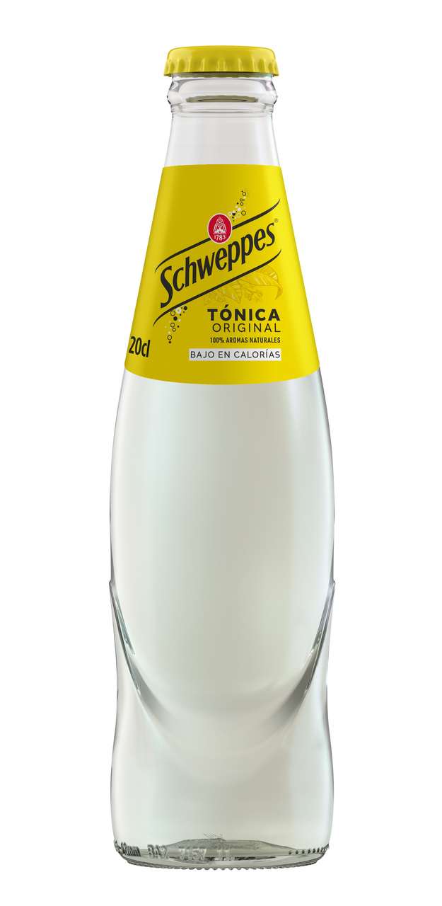 Schweppes tónica botella 20cl contiene 24 unidades