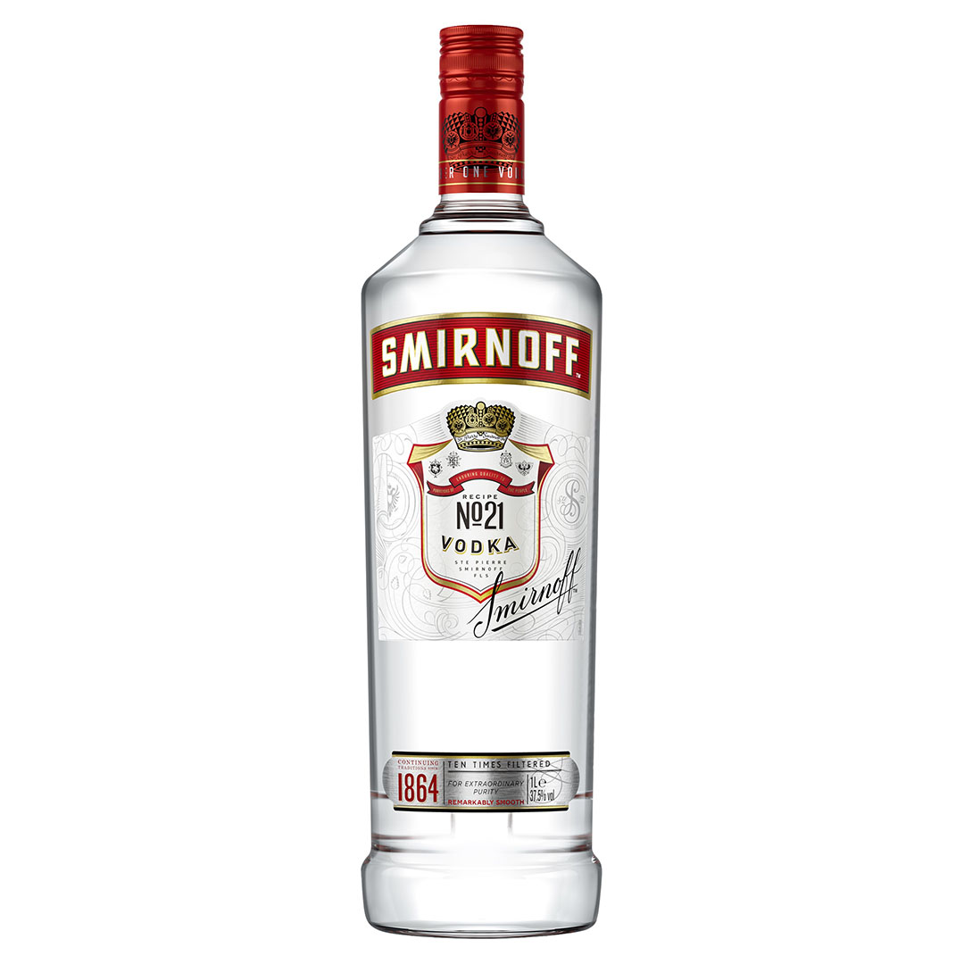 SMIRNOFF vodka red botella 1 l Alc. 37,5% vol.