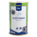 makro Chef aceitunas negras con hueso calibre 241-300 lata 2500gne (4350 g)