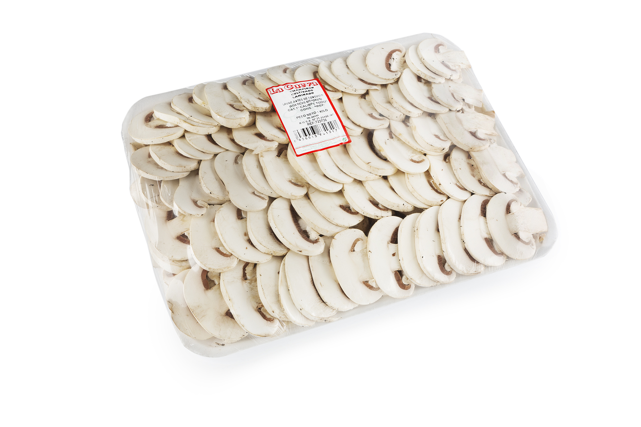 Champiñón laminado bandeja 1kg