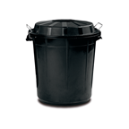 makro PROFESSIONAL cubo de basura con tapa negro 50L