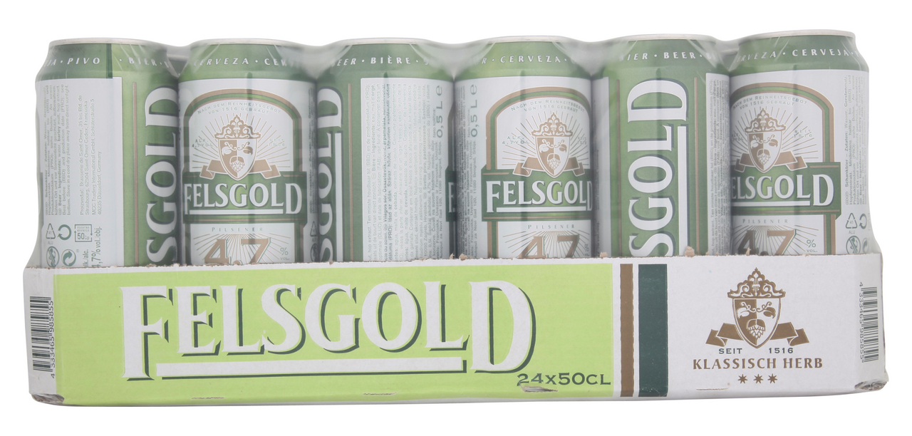 FELSGOLD cerveza alemana 50cl 24 latas