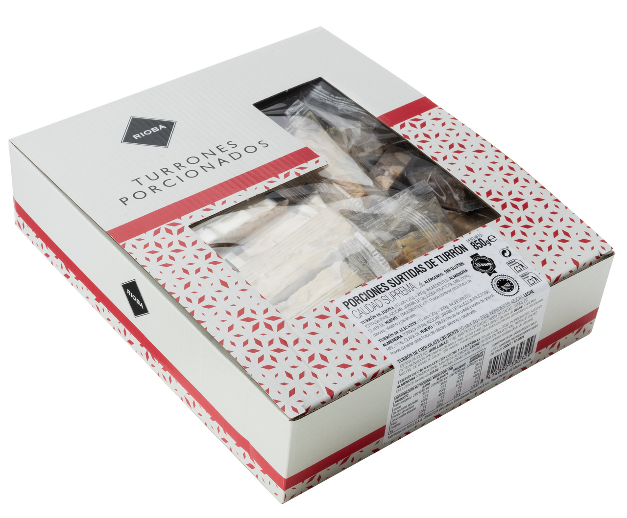 RIOBA turrón surtido en porciones 850g