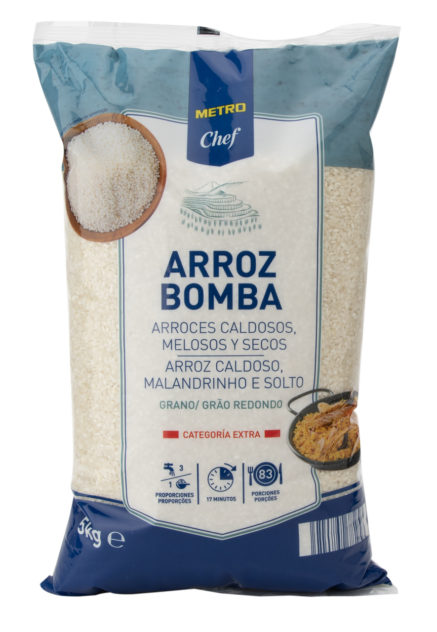 METRO Chef Arroz bomba en bolsa 5 Kg