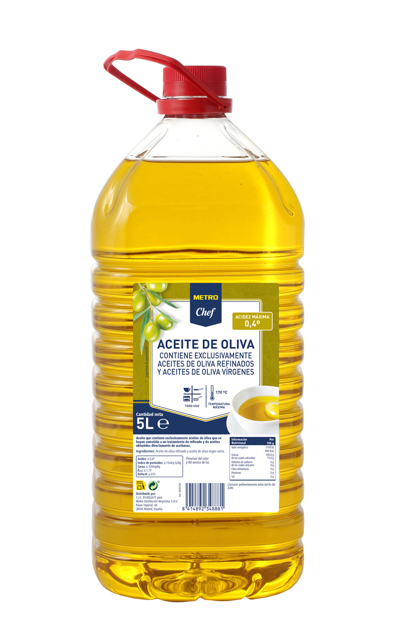METRO Chef Aceite de oliva 0,4º en bidón 5 L