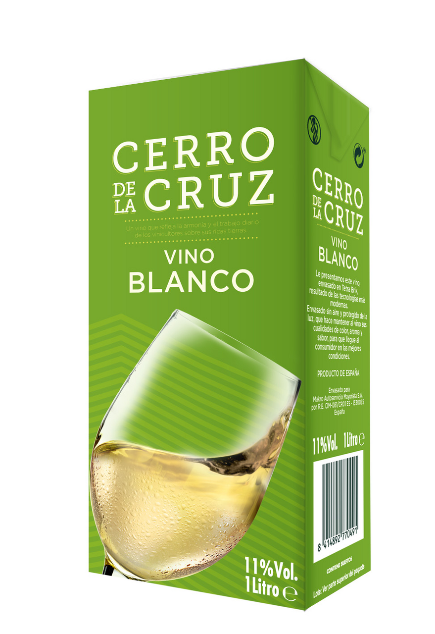 CERRO DE LA CRUZ vino blanco brik 12 unidades 1L
