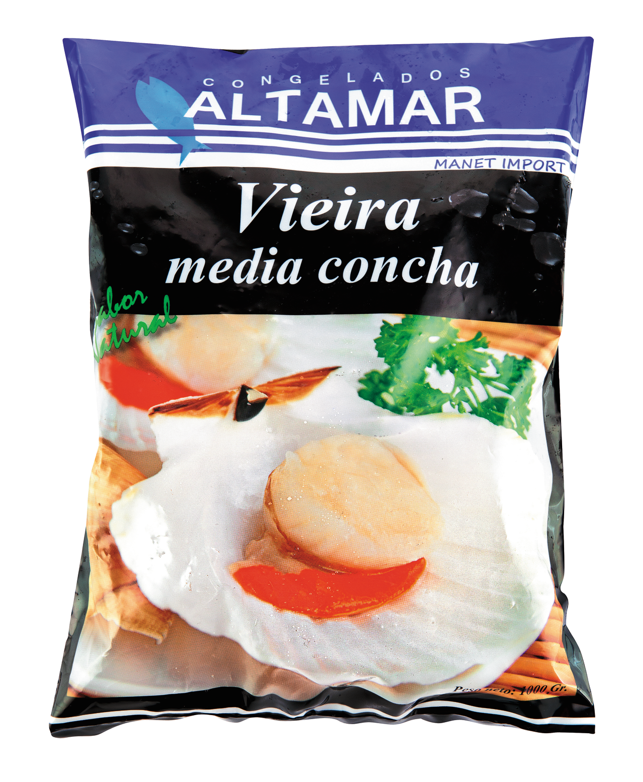 Altamar Vieira 1/2 concha congelada 8/10 piezas 900g