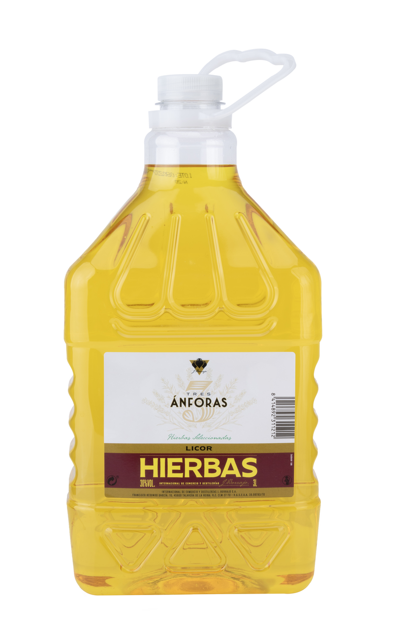 TRES ÁNFORAS licor hierbas 3L