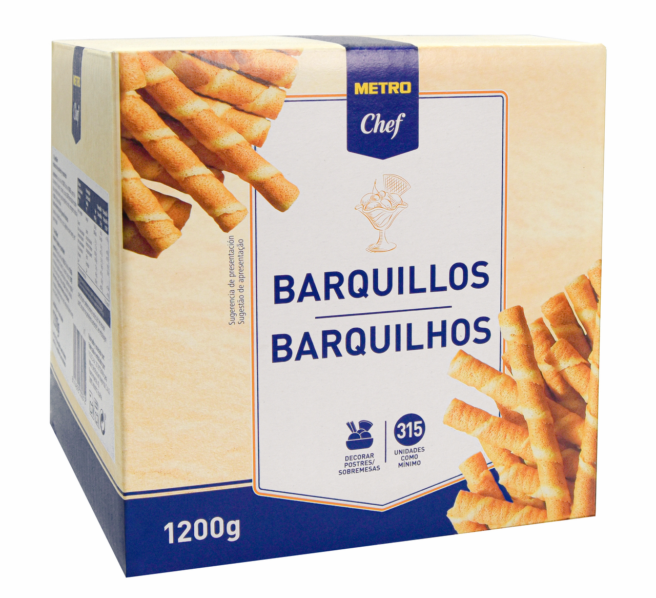 METRO Chef Barquillo cilíndrico caja 1,2kg