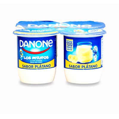 DANONE YOGUR SABOR PLÁTANO 4X125GR - Básicos - Yogures - Lácteos y