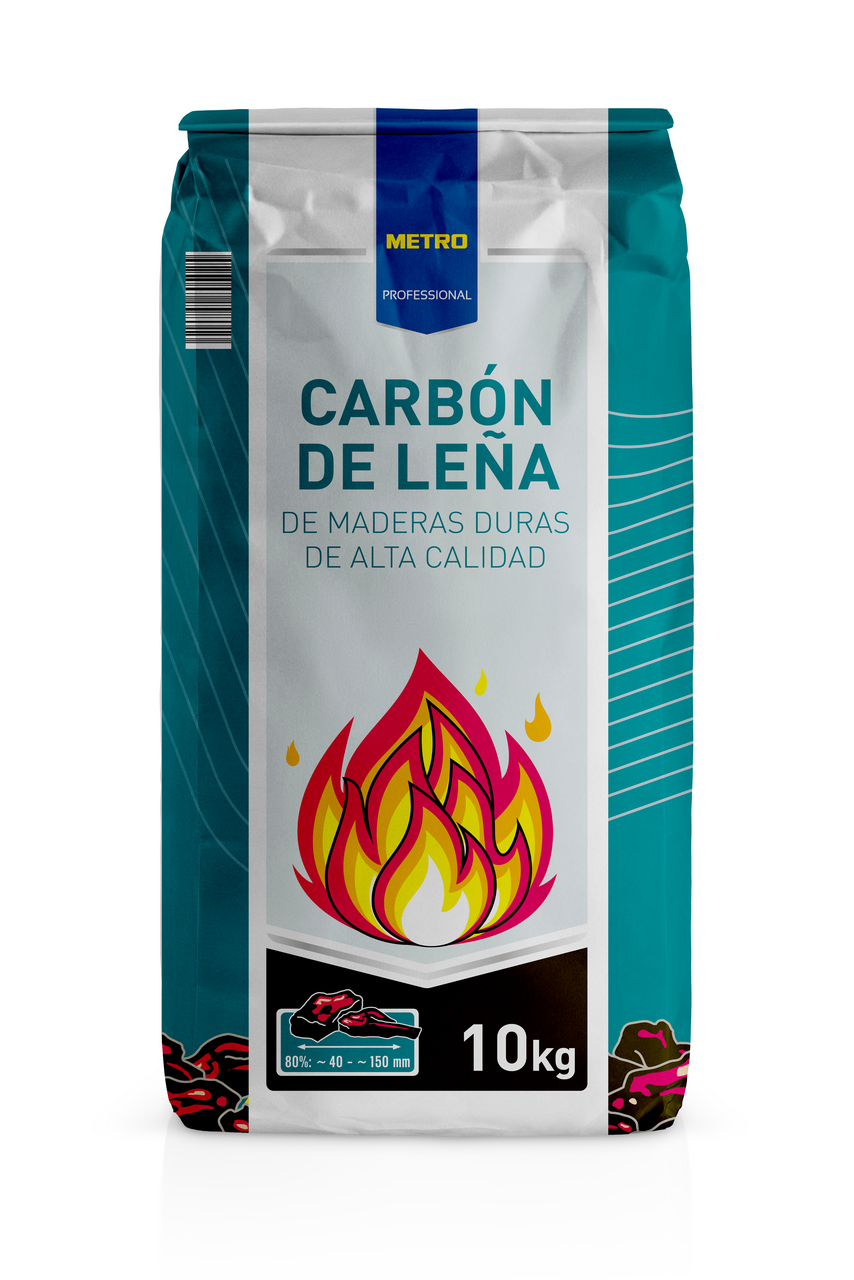 METRO PROFESSIONAL carbón vegetal 10kg