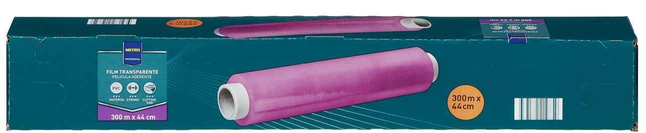 METRO PROFESSIONAL film transparente 7 micras 300mx44cm