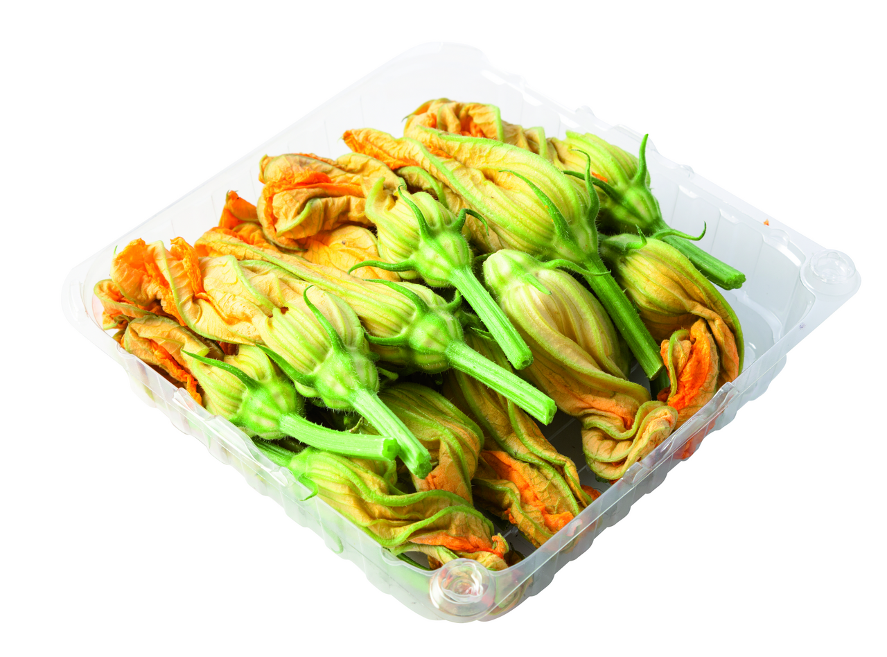Flor de calabacín categoría I bandeja 150g