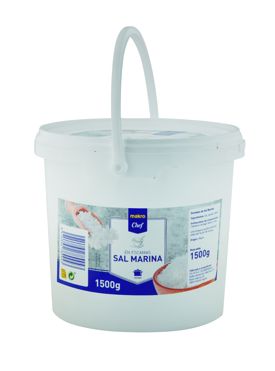 METRO Chef Sal marina en escamas en cubo 1,5 Kg