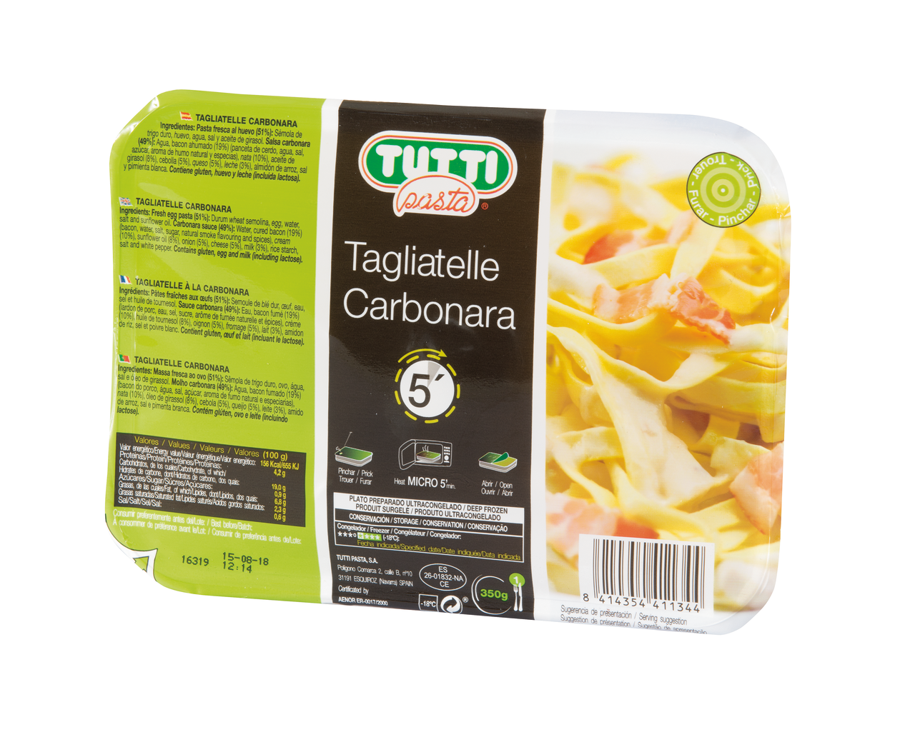 Tutti Pasta Tagliatelle carbonara 350g