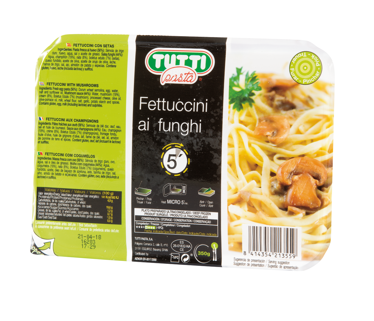 Tutti Pasta Fettuccini al funghi 350g