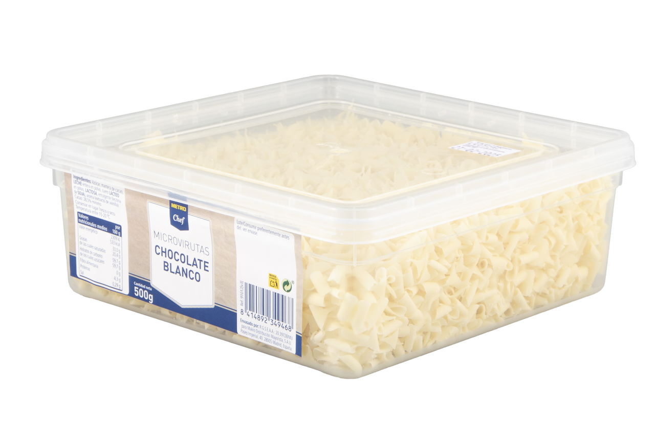 METRO Chef virutas de chocolate blanco 500g