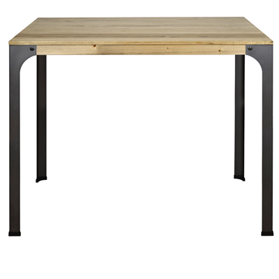 Table Mange Debout Industriel Vintage Bois Et Metal Anthracite 70x110x108 Cm Ds Muebles Metro