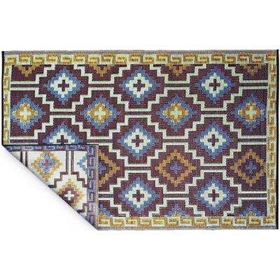 Tapis intérieur extérieur Lhasa bleu roi et chocolat 180 x Tapis intérieur extérieur Lhasa bleu roi et chocolat 180 x
