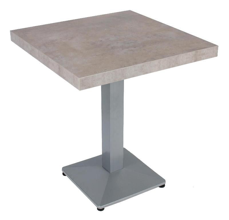 Table de restaurant Durolight béton et noir 60 x 60 cm
