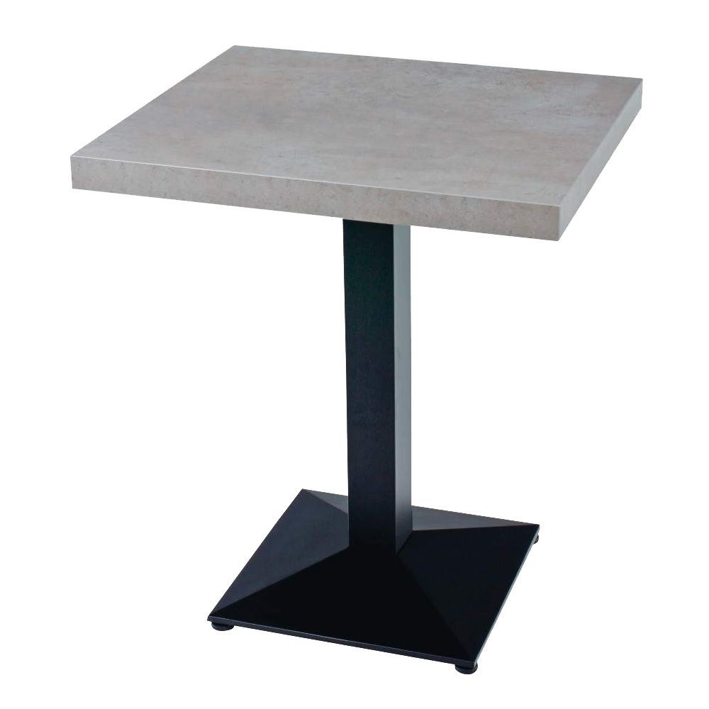 Table de restaurant Durolight béton et silver 60 x 60 cm