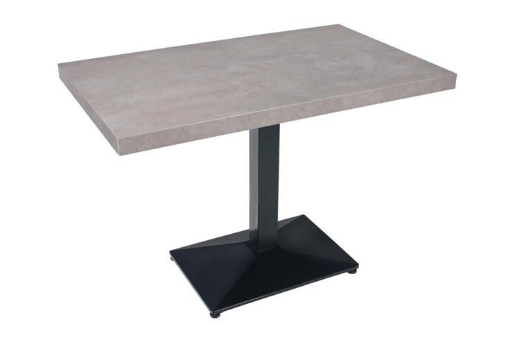 Table de restaurant Durolight béton et noir 110 x 68 cm