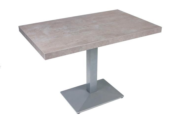 Table de restaurant Durolight béton et silver 110 x 68 cm