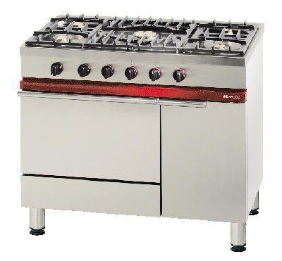 Fourneau 5 feux vifs + 1 four gaz GN 1/1 Ambassade de Bourgogne - CG1051GA