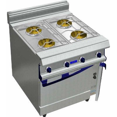 Fourneau gaz 4 brûleurs + four gaz Armen 900