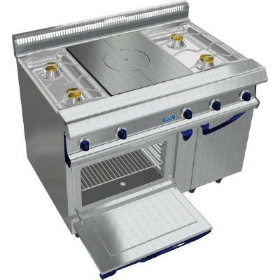 Fourneau gaz 4 brûleurs + PCF + four gaz Celtic 800