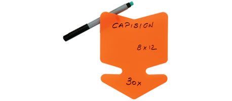 Flèches 8 x 12 cm orange (vendu par 30 ) + 1 maqueur noir