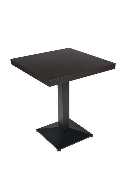 Table de restaurant Durolight wengé et noir 68 x 68 cm