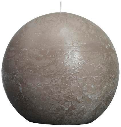 Bougie boule Rustic taupe 14.5 cm