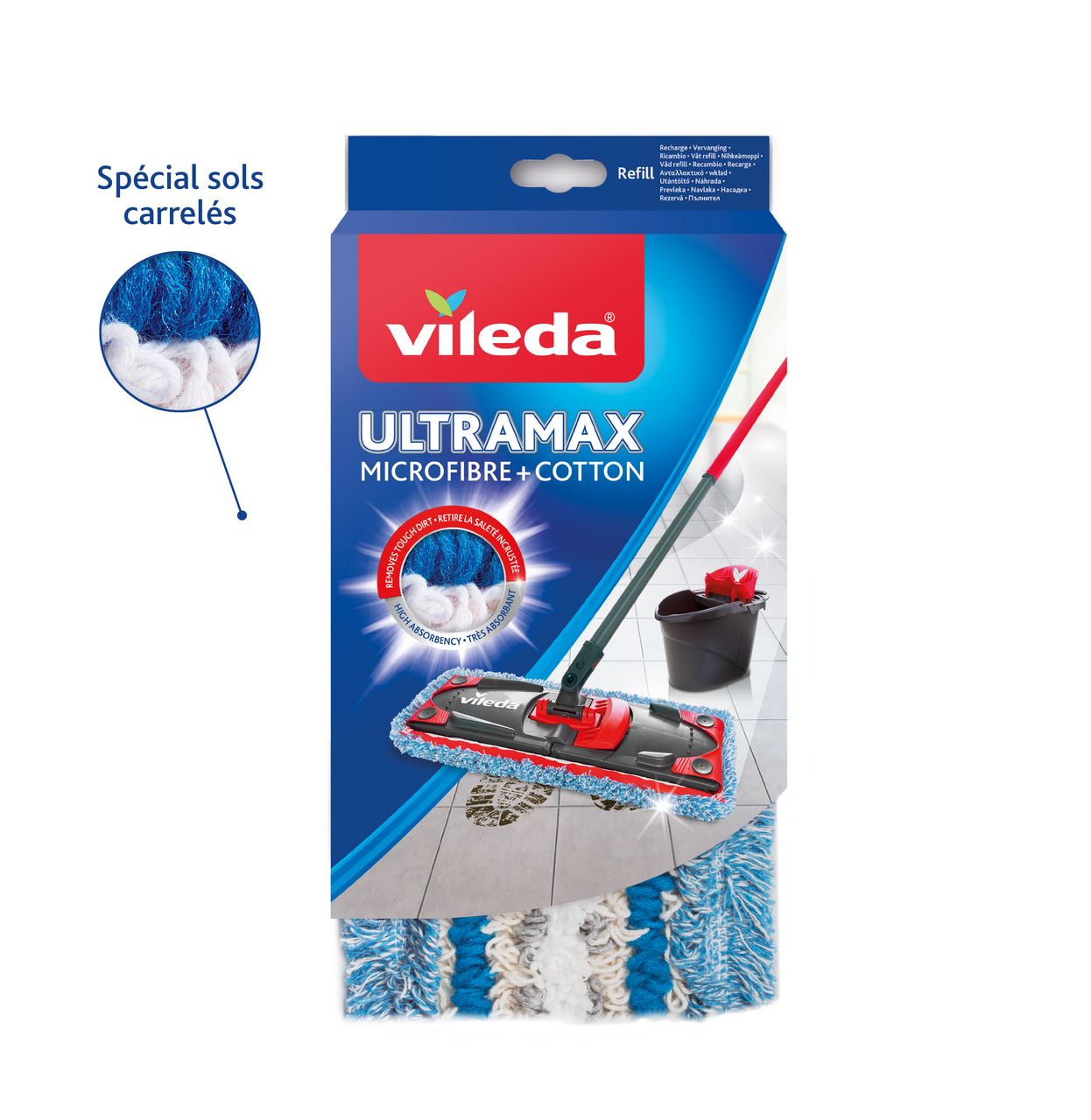 Recharge Ultramax microfibre et coton Vileda