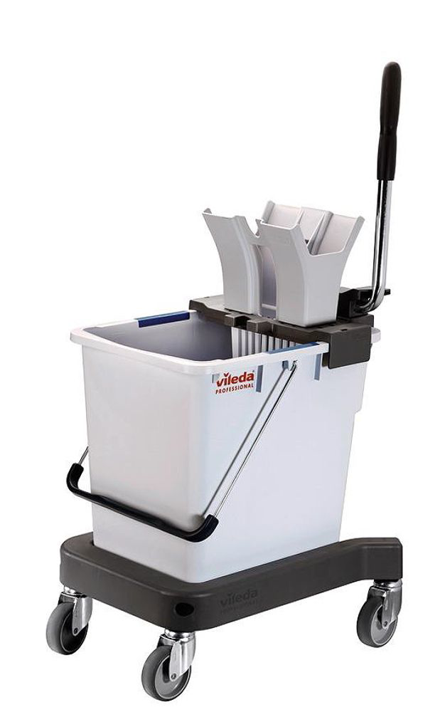 Vileda Vileda Double seau de nettoyage avec presse verticale 25 l et 9 litres pour système de nettoyage de l/'eau propre et sale