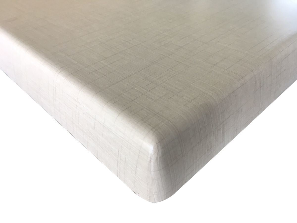 Plateau de table Style carré 70 x 70 cm Lin blanc SM France - 051014