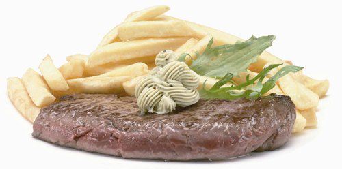 Image adhésive Steak Frites