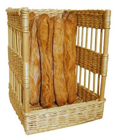Présentoir à pain osier carré debout H.50 x l.40 x P.40 cm Vannerie de Villaines