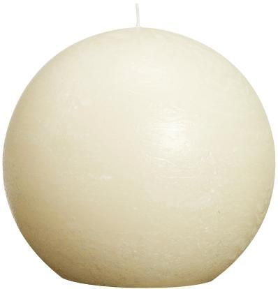 Bougie boule Rustic ivoire 14.5 cm