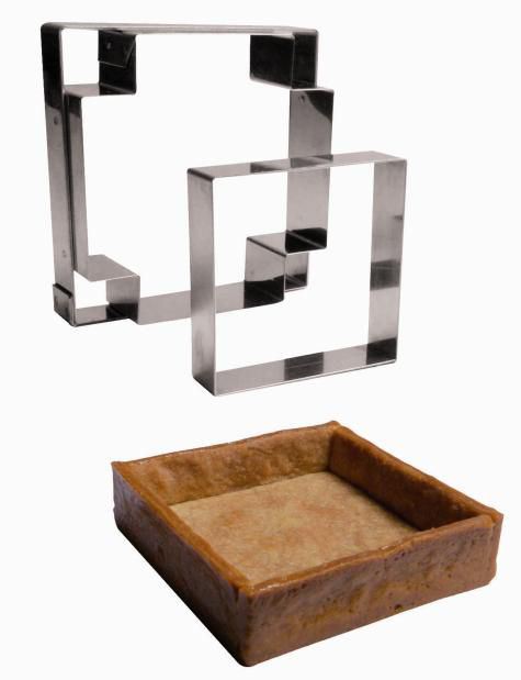 Cadre à tarte inox 7.5 x 7.5 cm x 4 Matfer