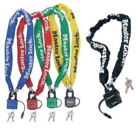 Chaîne en acier et cadenas l.90 cm Master Lock